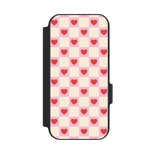Google Pixel 11 NIVOflip Cœurs à Carreaux Roses Saint-Valentin