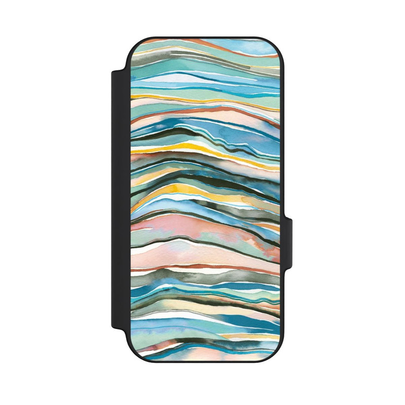 Pixel 11 Pro NIVOflip Couches d'agate aquarelle bleues