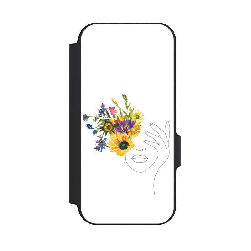 Pixel 11 Pro NIVOflip Line Art Woman sunflowers