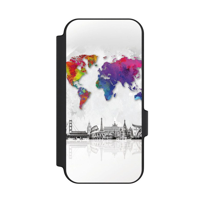Pixel 11 Pro NIVOflip Weltkarte mit Skyline