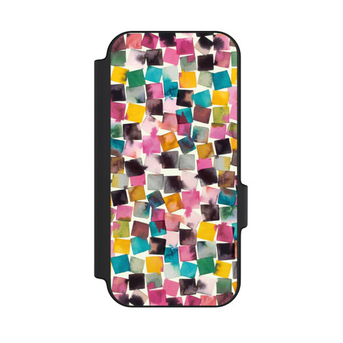 Google Pixel 11 Pro NIVOflip Plaids Géométriques Aquarelle Rose