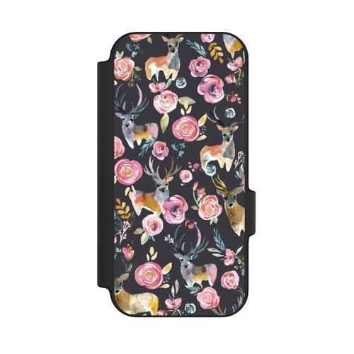 Google Pixel 11 Pro NIVOflip Cerfs et fleurs Anthracite
