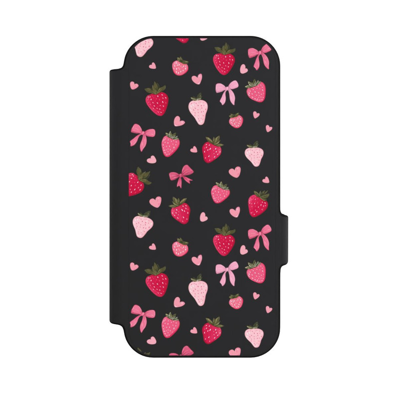 Pixel 11 Pro NIVOflip Erdbeer Herz Schleifen Pink Muster Transparent