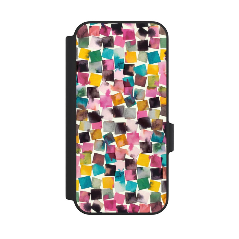 Pixel 11 Pro XL NIVOflip Aquarell geometrische Plaids rosa