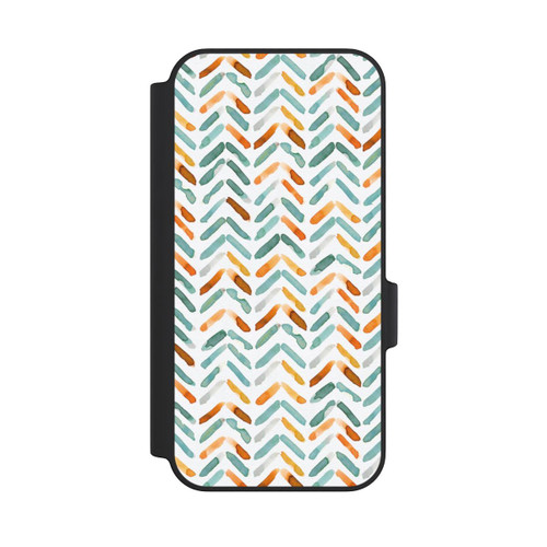 Google Pixel 11 Pro XL NIVOflip Elegantes Herbstchevron Blau Orange