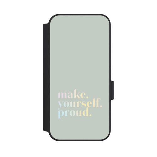 Google Pixel 11 Pro XL NIVOflip Make Yourself Proud Zitat-Minze und Farbverlauf