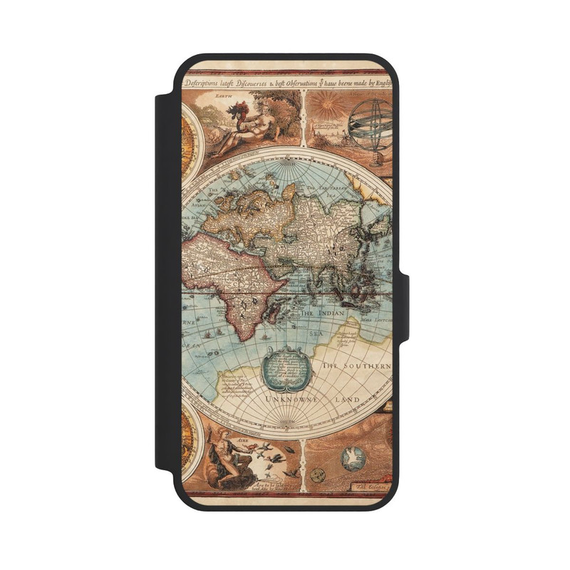 Galaxy A37 5G NIVOflip Carte du Monde Ancienne