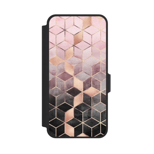 Samsung Galaxy A37 5G NIVOflip Imprimé Cubes Dégradés Gris Rose