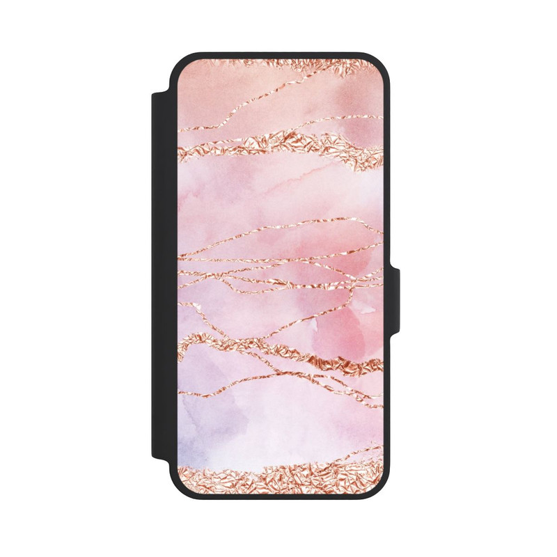 Galaxy A37 5G NIVOflip Glitzer Look Pink Mädchen Marmor