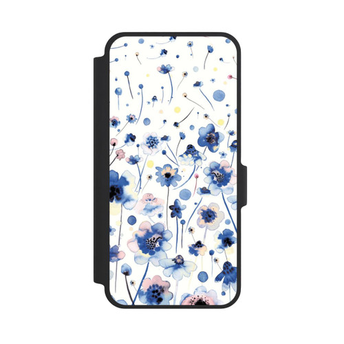 Samsung Galaxy A37 5G NIVOflip Watercolor Ink Blue Flowers