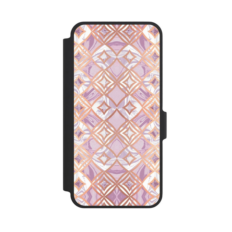 Galaxy A37 5G NIVOflip Pink Gold Rhombic Marble Tiles
