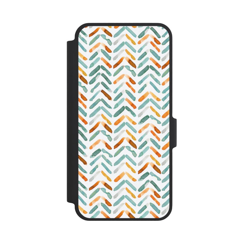 Galaxy A37 5G NIVOflip Élégant Automne Chevron Bleu Orange