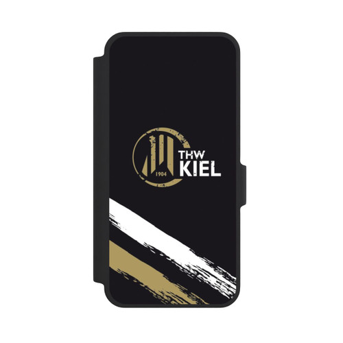 Samsung Galaxy A37 5G NIVOflip THW Kiel Logo und Streifen Gold