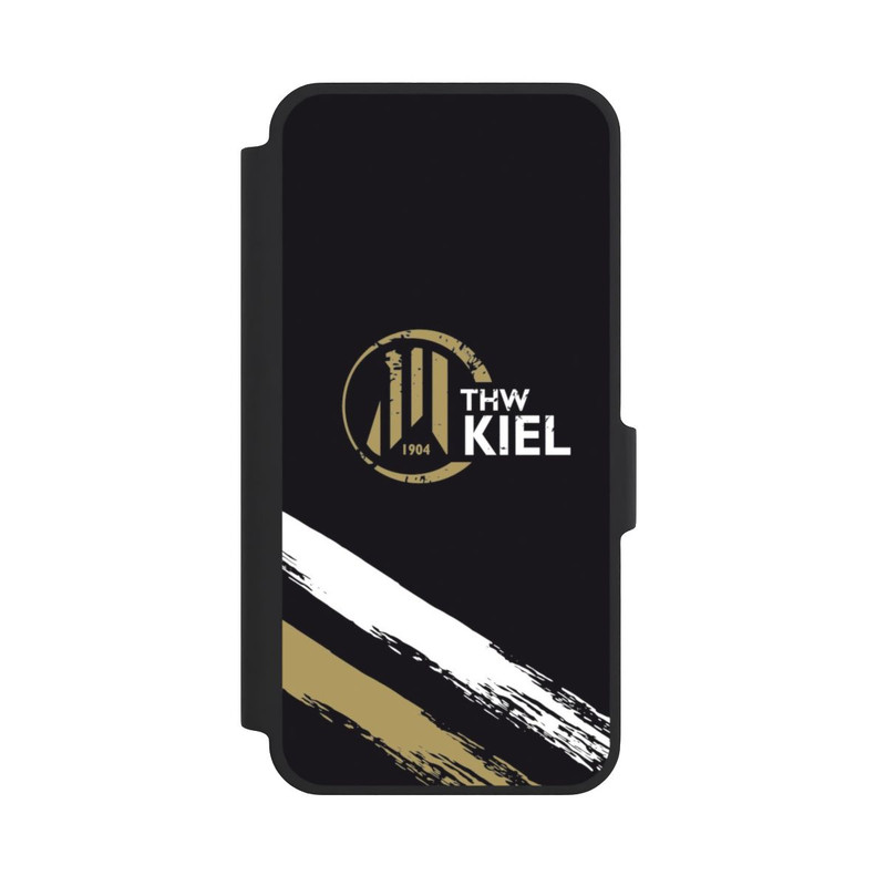 Galaxy A37 5G NIVOflip THW Kiel Logo und Streifen Gold