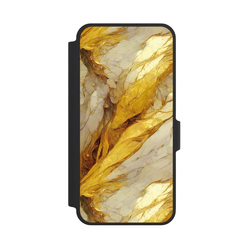 Galaxy A37 5G NIVOflip Weiße Marmor-Golddruckschichten