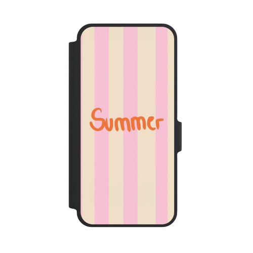 Samsung Galaxy A37 5G NIVOflip Summer- Rosa und Orange Streifen Hintergrund