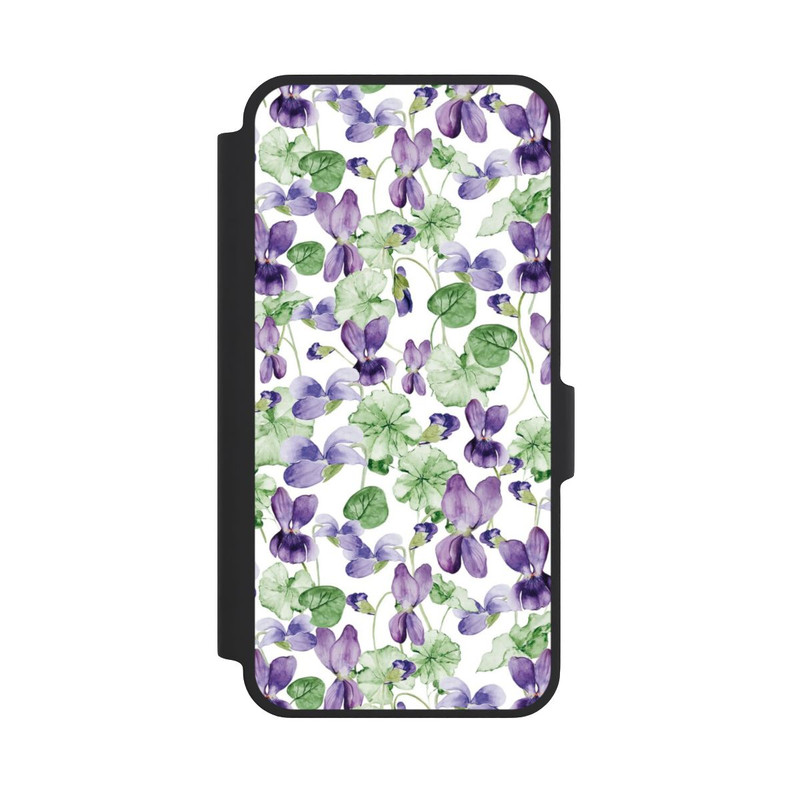 Galaxy A37 5G NIVOflip Purple Wildflowers Pattern Watercolor