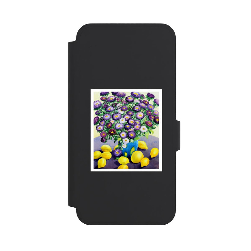 Galaxy A37 5G NIVOflip Purple Asters and Lemons by Christopher Ryland