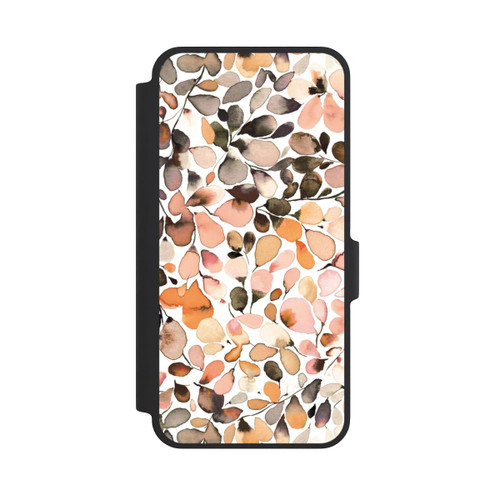 Samsung Galaxy A37 5G NIVOflip Eucalyptus Watercolor Leaves Dark Brown Autumn
