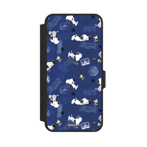 Samsung Galaxy A37 5G NIVOflip Peanuts Travel Stamps Pattern Blue