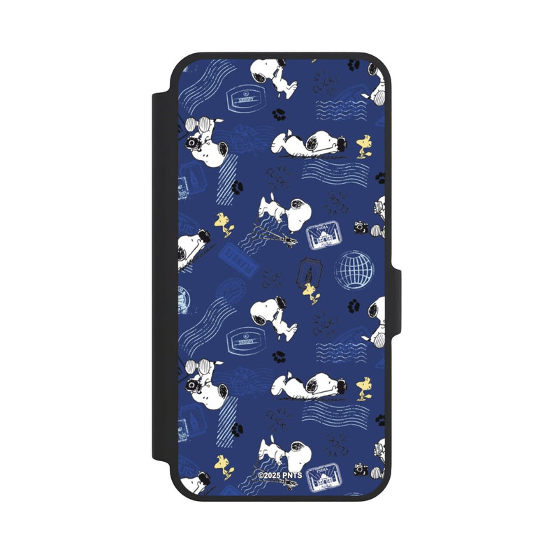Galaxy A37 5G NIVOflip Peanuts Travel Stamps Pattern Blue