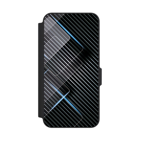 Samsung Galaxy A27 5G NIVOflip Blaue Linien auf Karbon