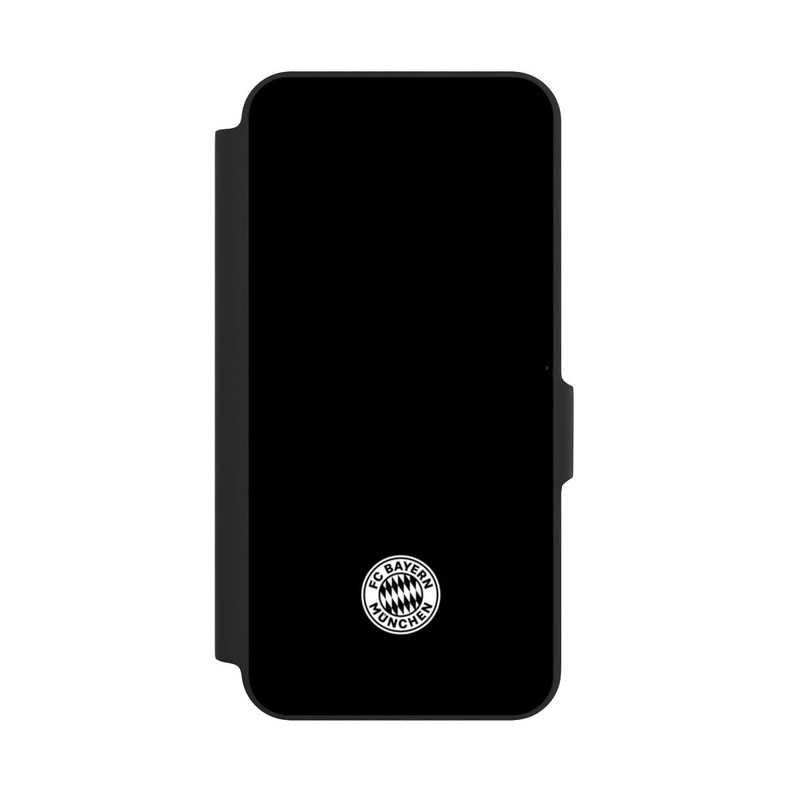 Galaxy A27 5G NIVOflip Logo FCB Classique Petit - Blanc sur Fond Noir
