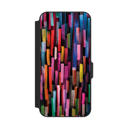 Samsung Galaxy A27 5G NIVOflip Coups De Pinceaux Colorés Noir