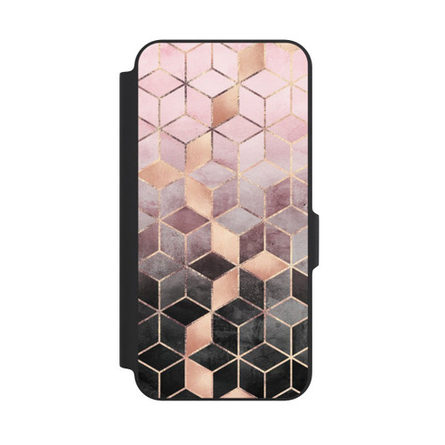 Samsung Galaxy A27 5G NIVOflip Imprimé Cubes Dégradés Gris Rose