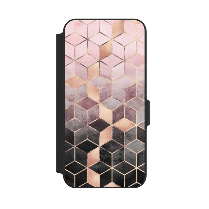 Galaxy A27 5G NIVOflip Pink-grauer Farbverlauf Würfel Druck