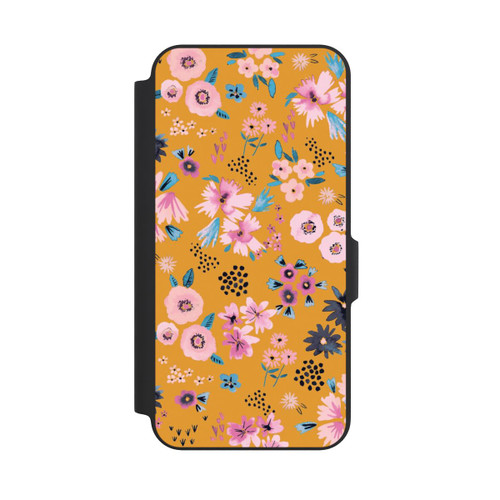 Samsung Galaxy A27 5G NIVOflip Petites Fleurs Jaune Moutarde