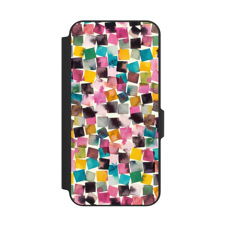 Galaxy A27 5G NIVOflip Aquarell geometrische Plaids rosa