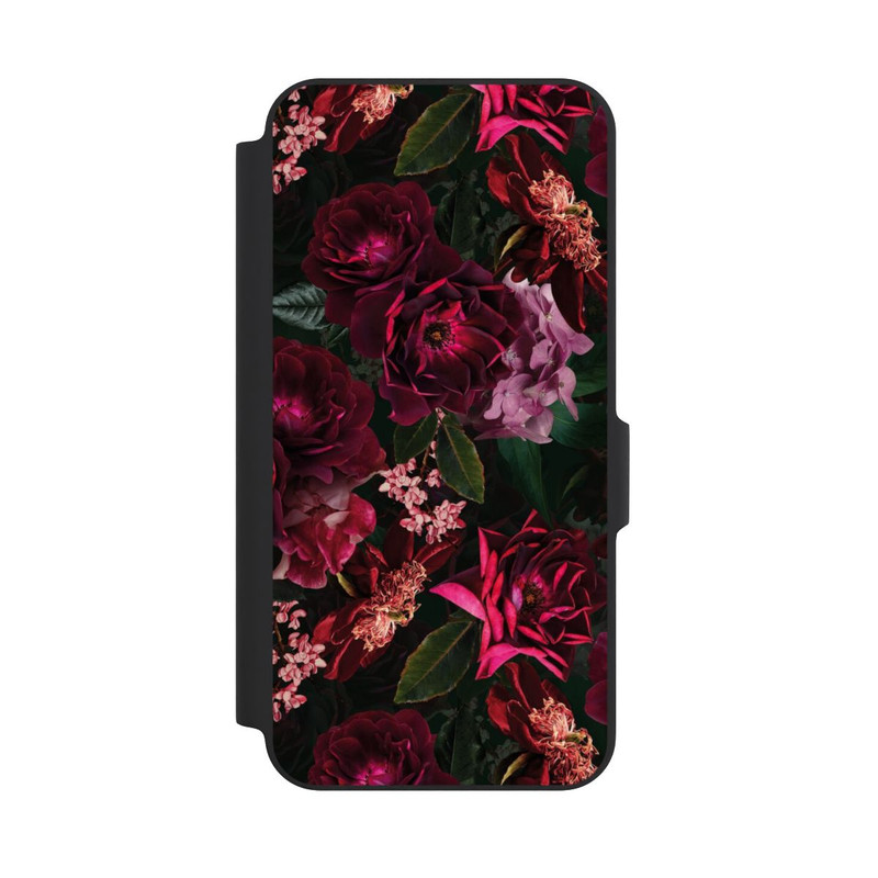 Galaxy A27 5G NIVOflip Dunkelrote und rosa Blüten