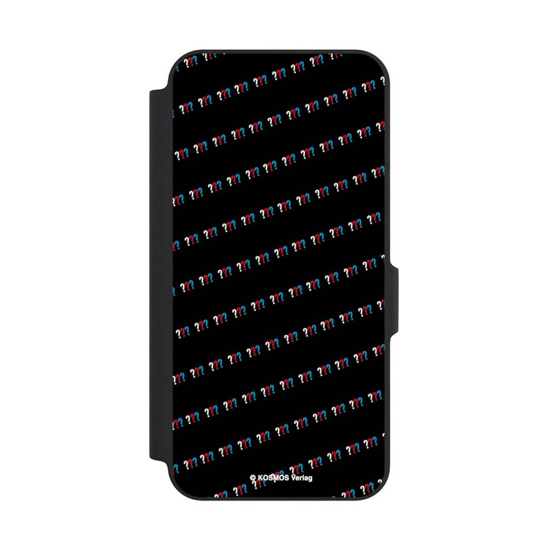 Galaxy A27 5G NIVOflip Drei Fragezeichen Muster Schräg