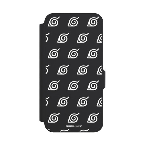 Samsung Galaxy A27 5G NIVOflip Konoha Pattern Blanc sur Fond Transparent