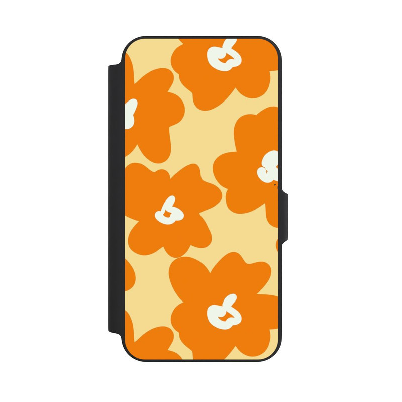 Galaxy A27 5G NIVOflip Retro floral pattern Päivi yellow orange