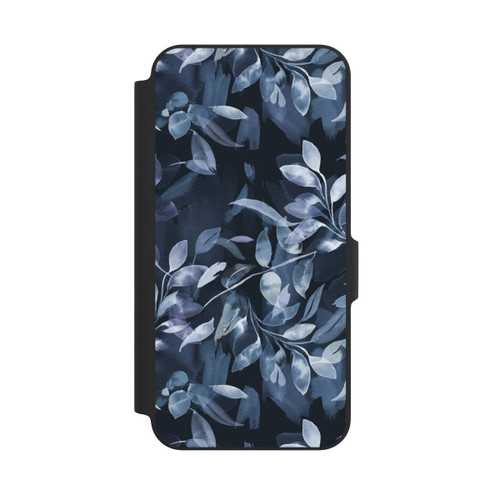 Samsung Galaxy A27 5G NIVOflip Mystische Aquarellblätter marineblau