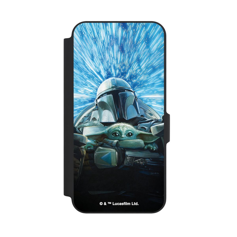 Galaxy A27 5G NIVOflip Grogu und Mando fliegen blau