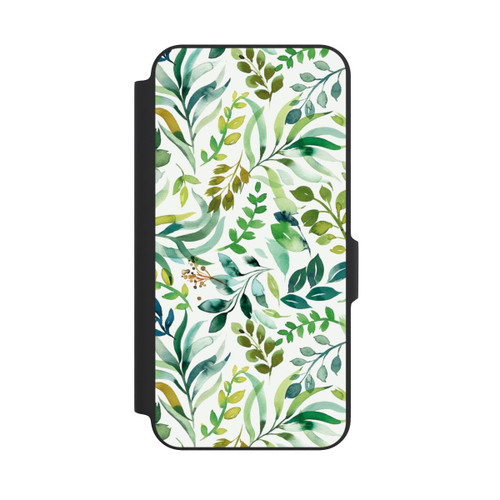 Samsung Galaxy A27 5G NIVOflip Aquarelle Palmes Feuilles Botanique Vert