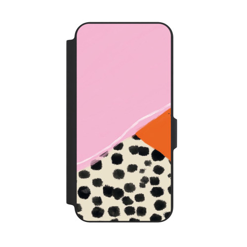 Samsung Galaxy A27 5G NIVOflip Pink and Orange Modern Art with Dots