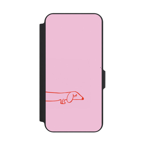 Samsung Galaxy A27 5G NIVOflip Dachshund Illustration Pink