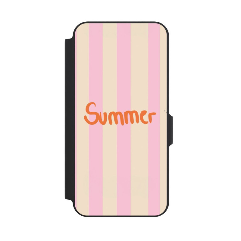 Galaxy A27 5G NIVOflip Summer- Rosa und Orange Streifen Hintergrund