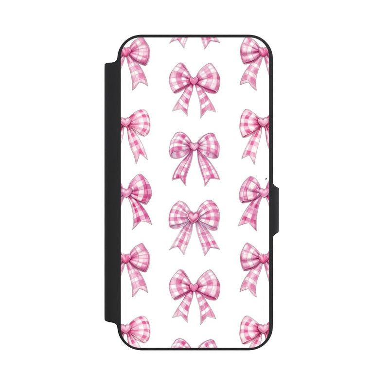 Galaxy A27 5G NIVOflip Pink Gingham Hearts and Bows