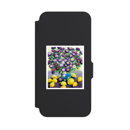 Samsung Galaxy A27 5G NIVOflip Purple Asters and Lemons by Christopher Ryland
