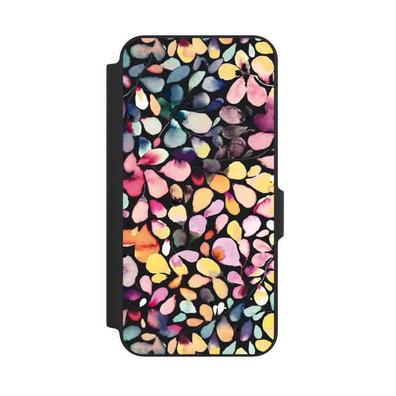 Galaxy A27 5G NIVOflip Watercolor Leaves Black
