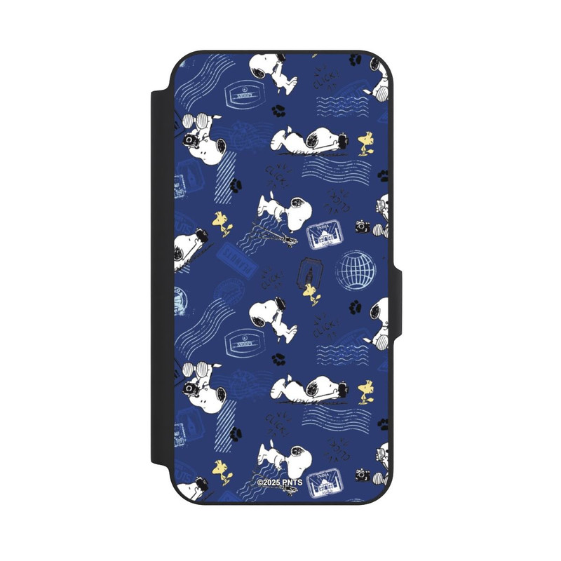 Galaxy A27 5G NIVOflip Peanuts Travel Stamps Pattern Blue