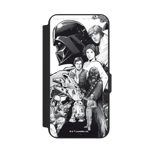 Samsung Galaxy S26 FE NIVOflip StarWars Charaktere - Schwarz-Weiß
