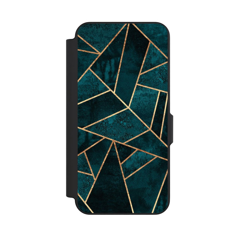 Galaxy S26 FE NIVOflip Tief Blaugrün Stein Gold Druck