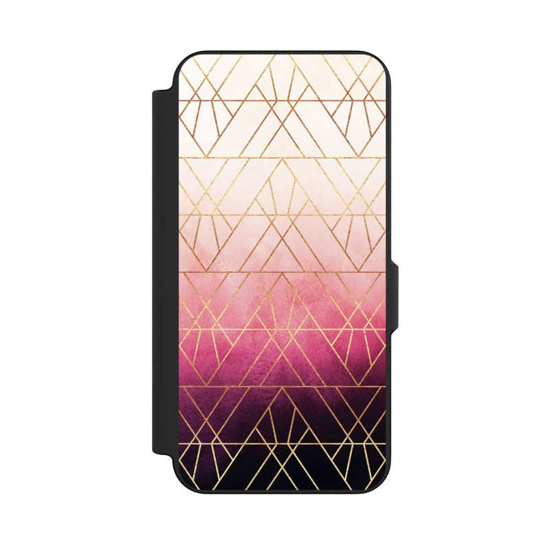 Galaxy S26 FE NIVOflip Pink Ombre Dreiecke Golddruck