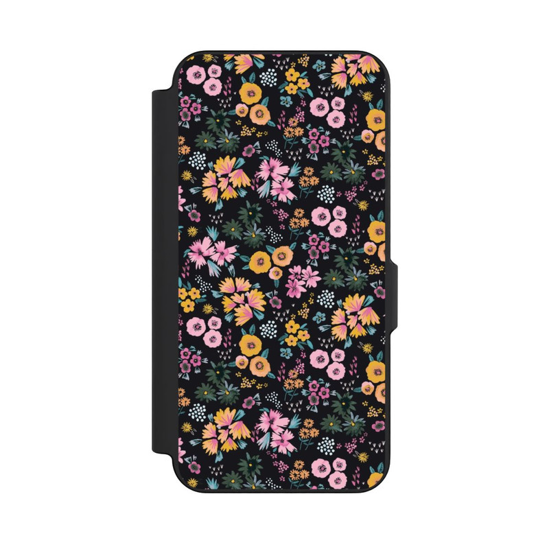 Galaxy S26 FE NIVOflip Kleine bunte Blumen Schwarz 2